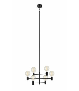 CAPITAL black ceiling light 6 bulbs