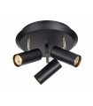 BARCELONA ceiling light black 3 bulbs