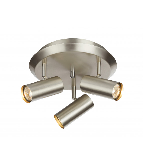 BARCELONA ceiling lamp in steel 3 bulbs