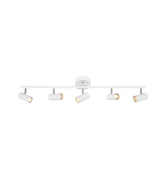 BARCELONA white ceiling lamp 5 bulbs