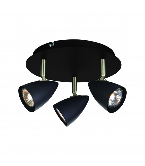 CIRO ceiling light black 3 bulbs