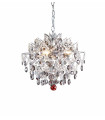 Plafonnier en cristal HIDDEN GEM chromé 3 ampoules