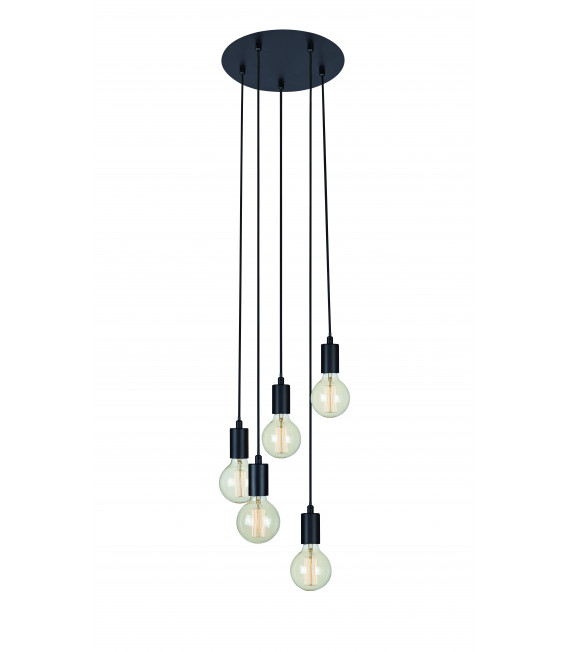 SKY Ceiling Light Black 5 bulbs