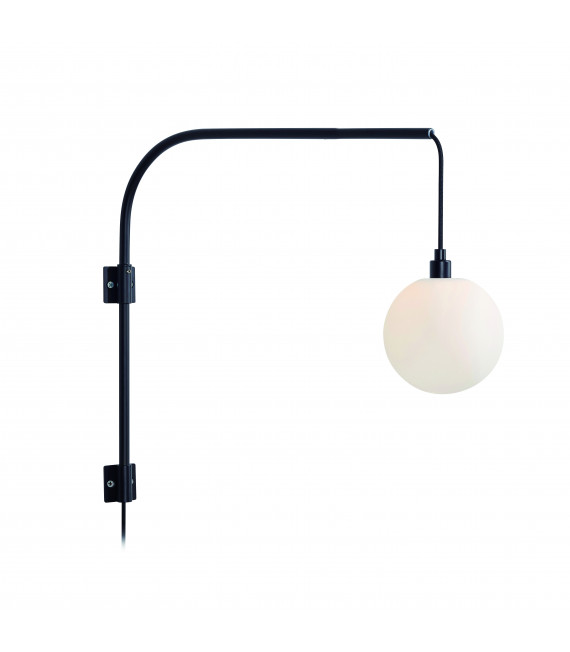 Lampada da parete nera BUDDY 1 lampadina