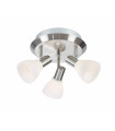VERO ceiling light in steel 3 bulbs