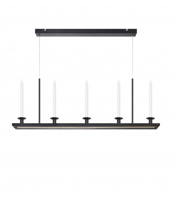 Plafoniera DOWNTOWN nera 1 lampadina