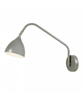 VALENCIA lampada da parete grigia 1 lampadina