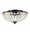 Crystal ceiling light GRÄNSÖ Black 3 bulbs