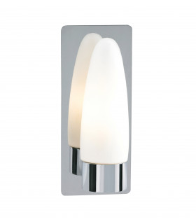 1-light chrome BULLET bathroom wall light