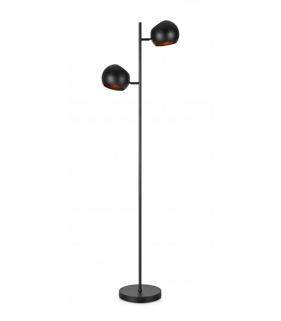 EDGAR schwarze Stehlampe 2 Glühbirnen