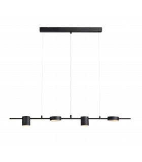 Ceiling lamp ROW Black 4 bulbs