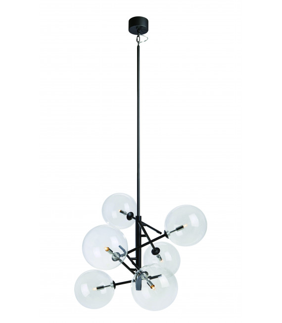 ANDREW black ceiling light 6 bulbs