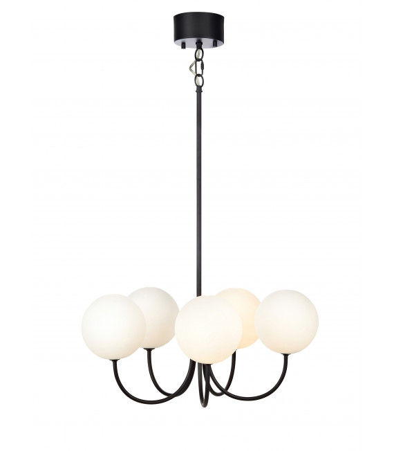 Ceiling light CINCO Black 5 bulbs
