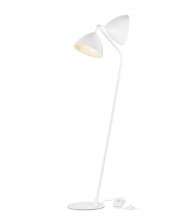 DAGMAR weiße Stehlampe 2 Glühbirnen