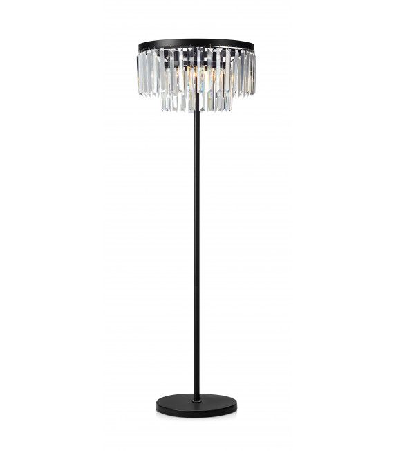Lampadaire en cristal VENTIMIGLIA Noir 3 ampoules