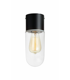 Plafón de baño ZEN Negro 1 bombilla