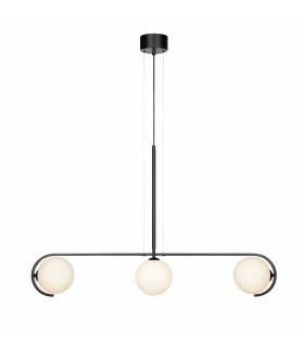 Plafoniera nera PALS 3 lampadine