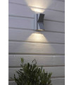 CARINA gray garden wall light 2 bulbs
