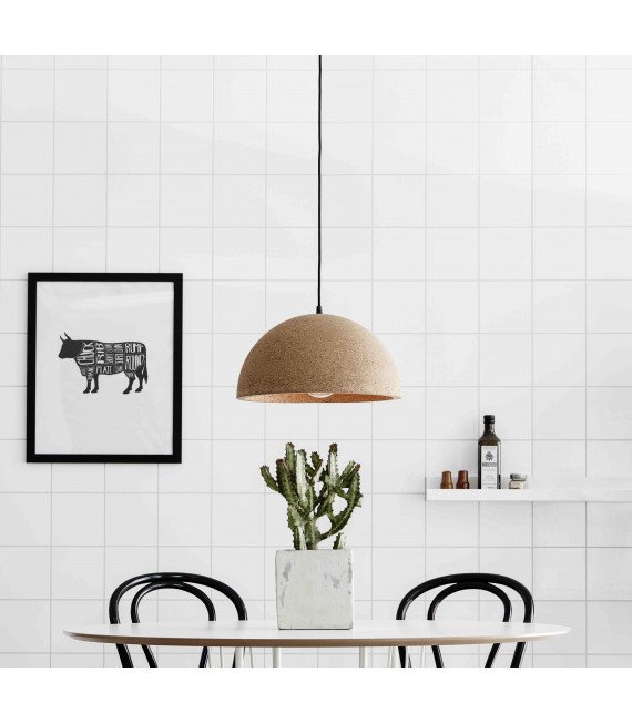 Plafonnier CORK Noir 1 ampoule