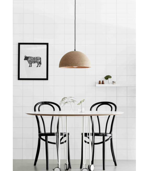 CORK ceiling light black 1 bulb