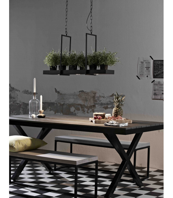 VASSOIO plafoniera nera 3 lampadine