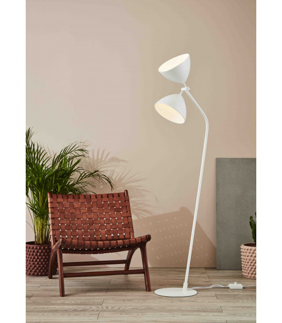 Lampadaire DAGMAR Blanc 2 ampoules