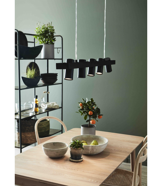 Plafonnier TORINO Noir 5 ampoules