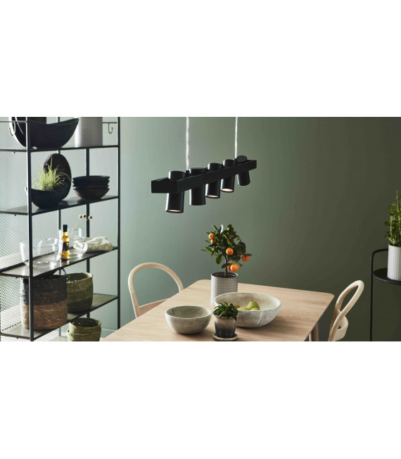 Plafonnier TORINO Noir 5 ampoules