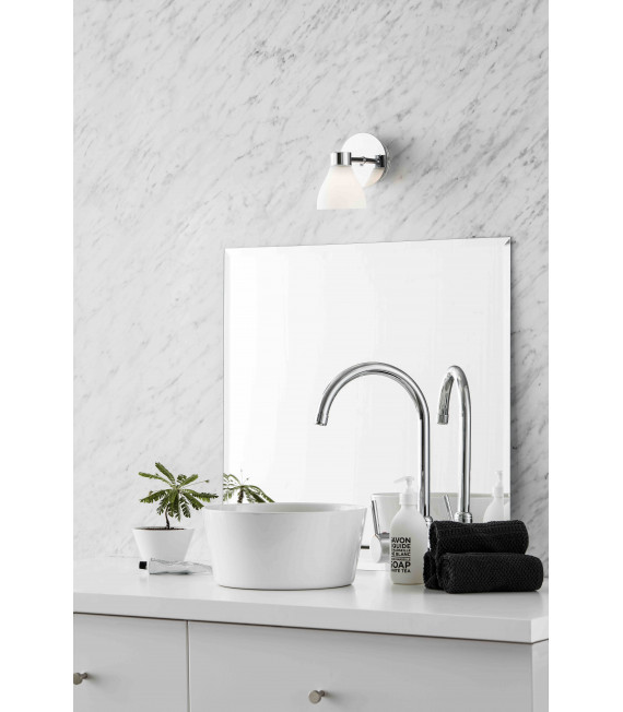 CASSIS Badezimmer Wandleuchte Chrom 1 Glühbirne