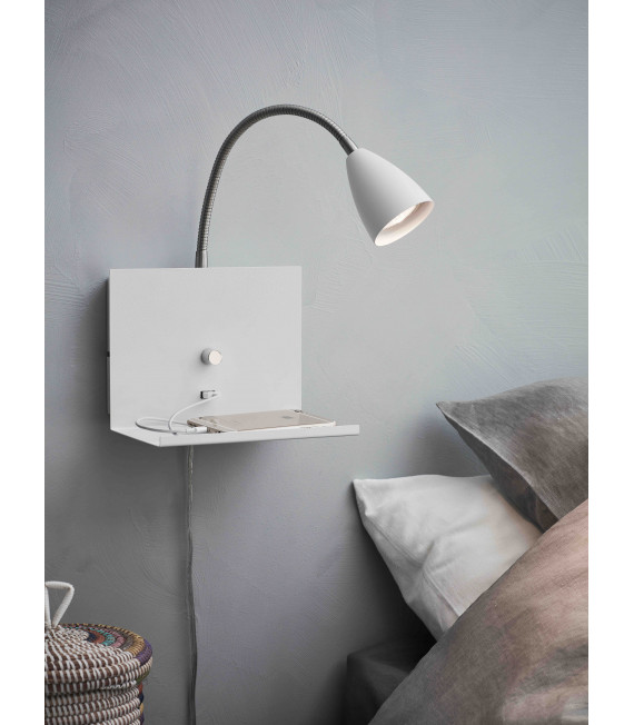 LOGI aplique blanco 1 bombilla