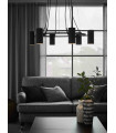 Plafonnier PORTO Noir 6 ampoules