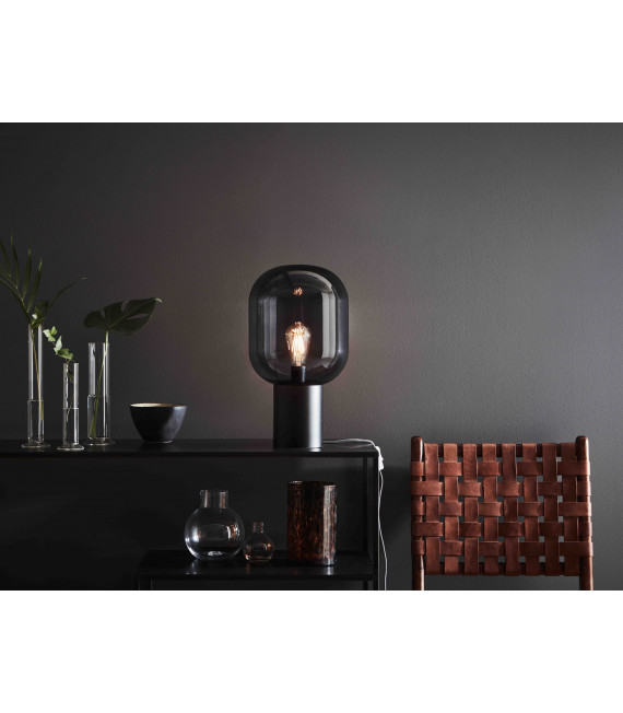 BROOKLYN Tischlampe schwarz 1 Glühbirne