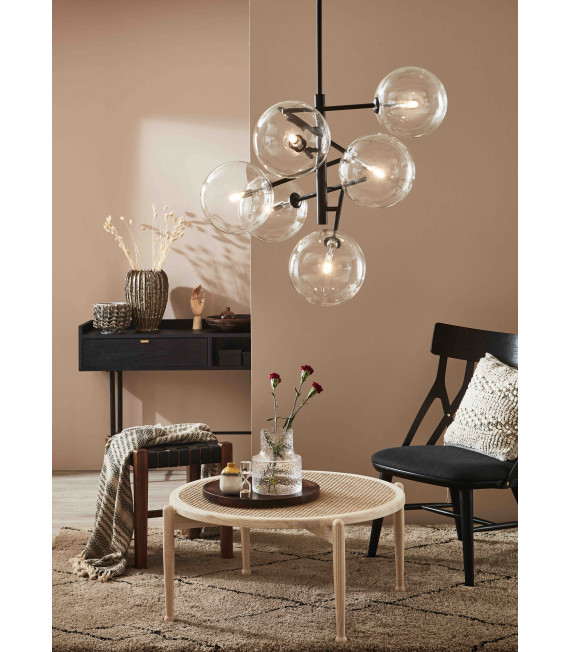 ANDREW black ceiling light 6 bulbs