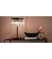 Lampe de table en cristal VENTIMIGLIA Noire 3 ampoules