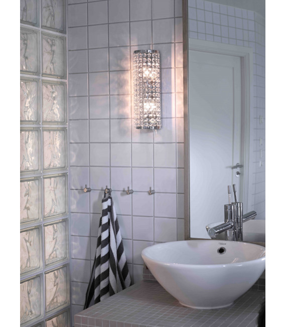 LYSEKIL aplique aplique baño cromo 2 bombillas