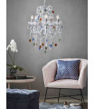 CARAMEL crystal ceiling light chrome 5 bulbs