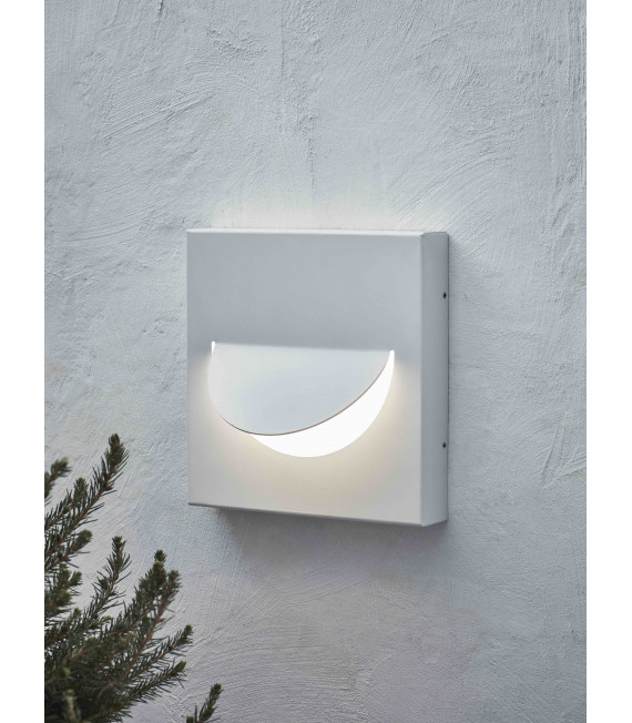 Applique murale de jardin SMILE blanche 1 ampoule