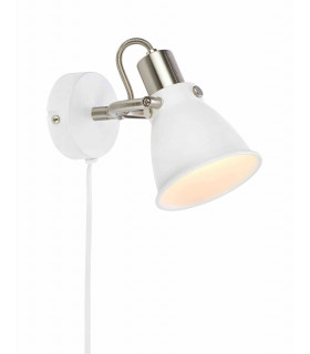 Lampada da parete bianca ALTON 1 lampadina