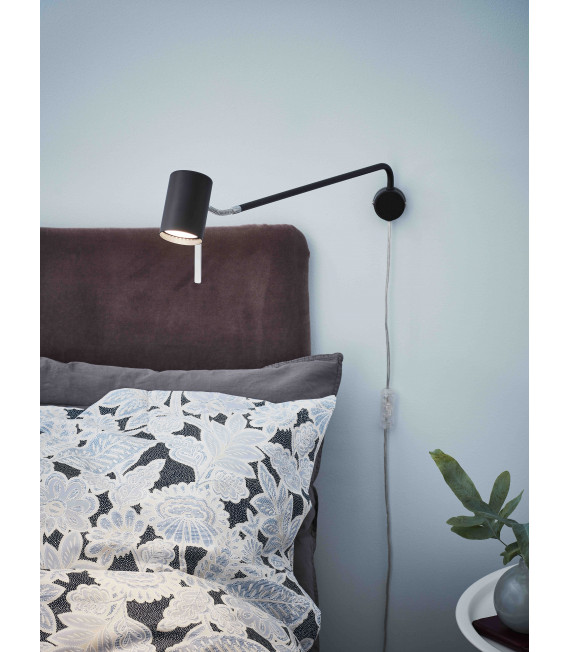 Wall light ALICE Black 1 bulb