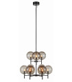 CROWN ceiling light black 9 bulbs