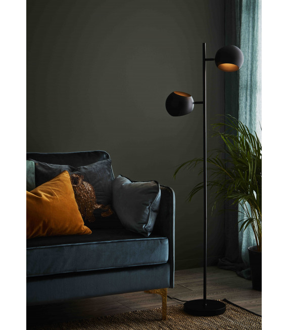 EDGAR black floor lamp 2 bulbs
