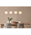 QUATTRO ceiling light in steel 4 bulbs