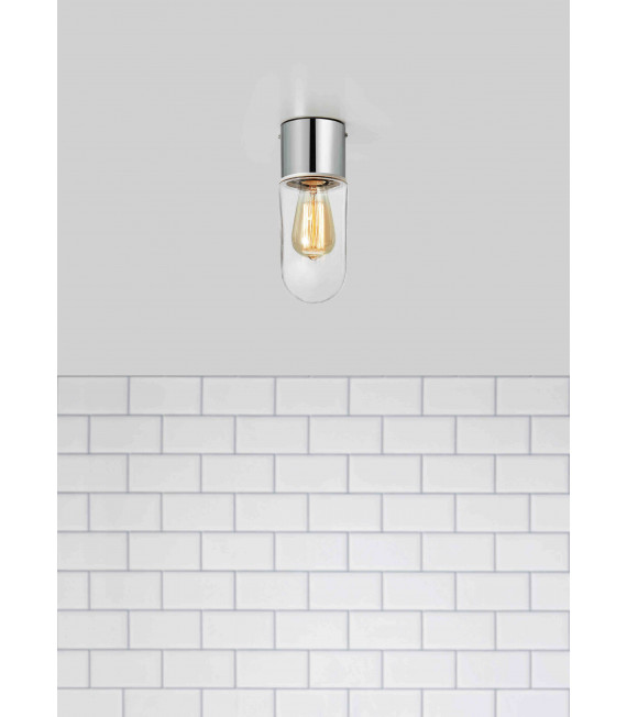 ZEN chrome bathroom ceiling light 1 bulb