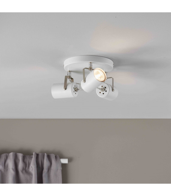 KEY weiße Deckenleuchte 3 Glühbirnen