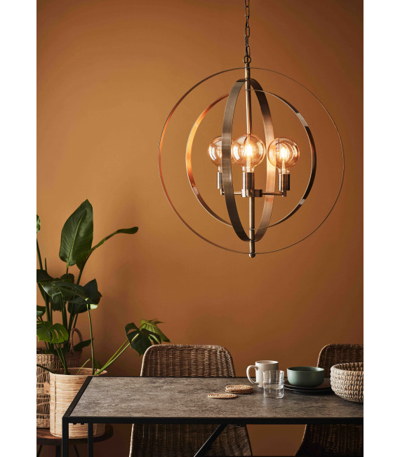 ORBIT antique ceiling light 3 bulbs