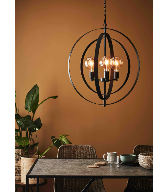 ORBIT Ceiling Light Black 3 bulbs