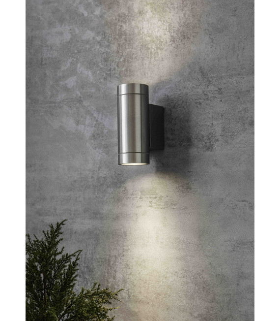 Applique murale de jardin PIPE en alumium 2 ampoules