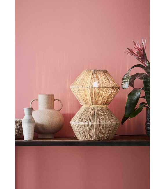 STRAW weiße Tischlampe 1 Glühbirne