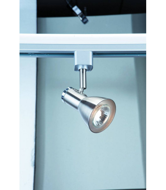 Spot per binario in argento satinato e cromato