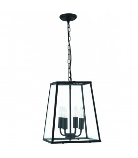 Lampada a sospensione Voyager 29 cm, nera, in vetro